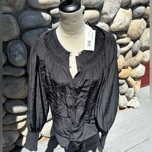 Ramy Brooke Black Blouse